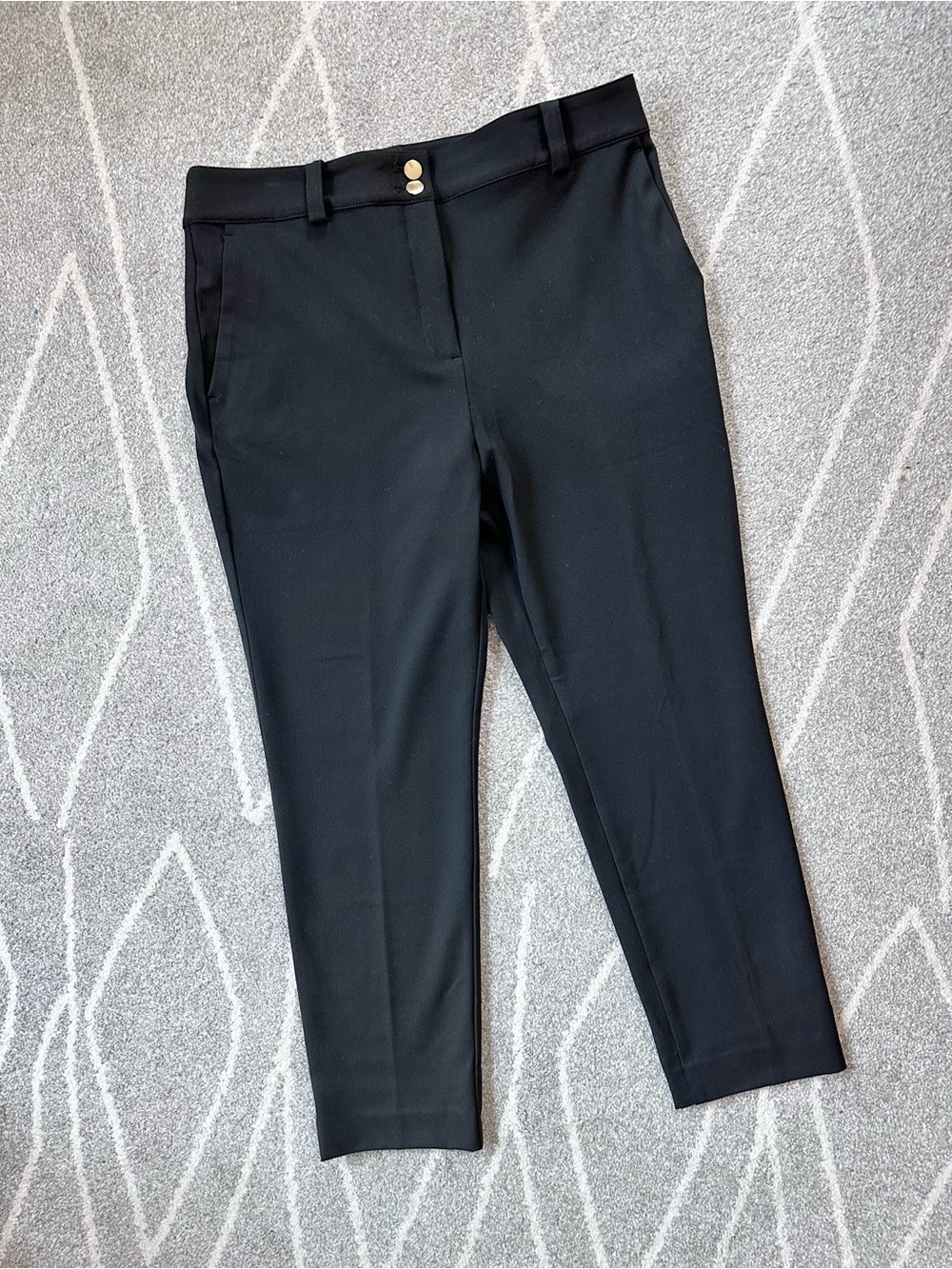 Ann Taylor Black Straight Leg Weekend Trousers Pants